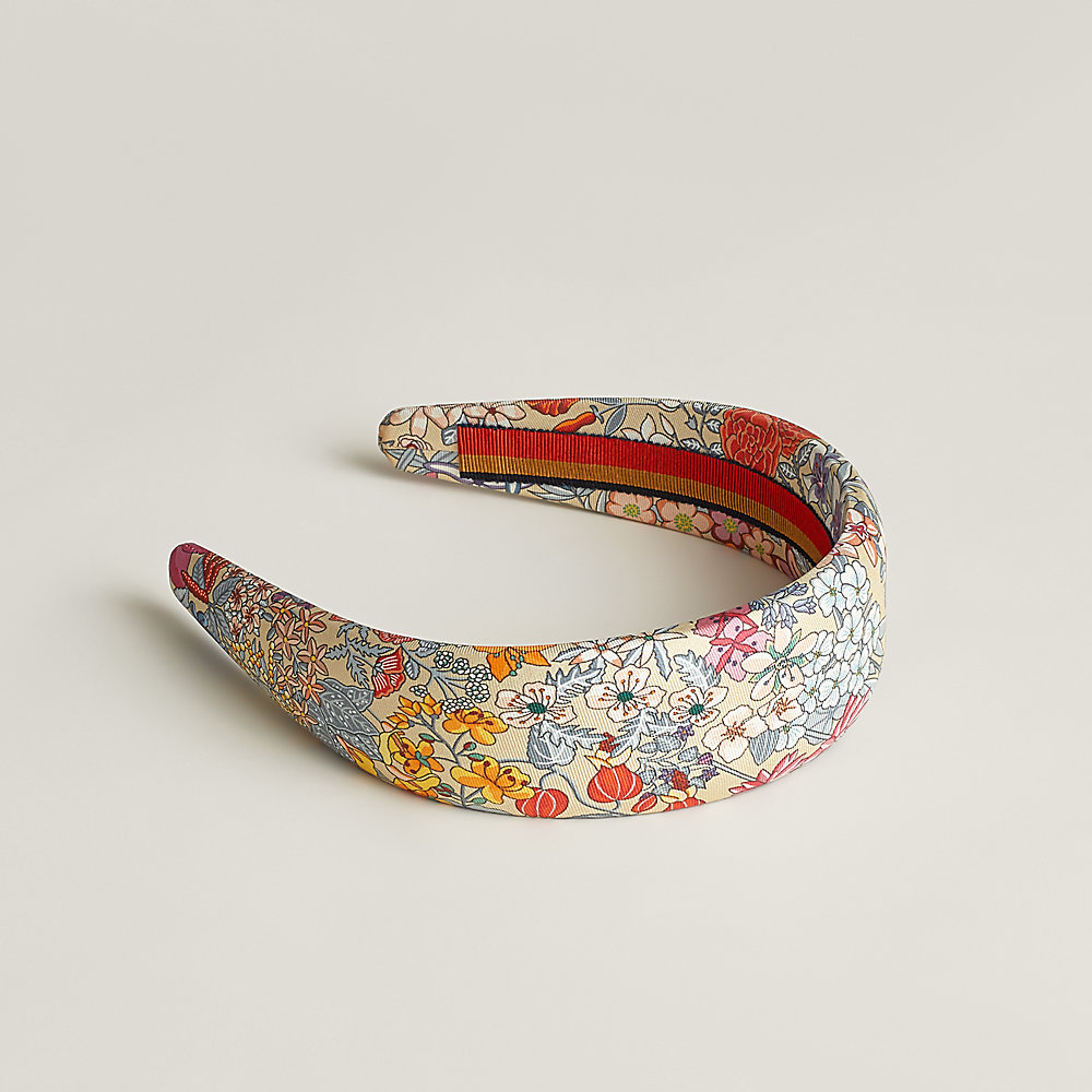 【トレンド感アップ★】HERMES Gina Bloom カチューシャ 4.5cm幅 gina-bloom-headband--251035G